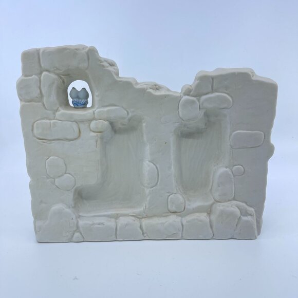 precious moments nativity set of 2 manger walls e-5644 1980 - Picture 2 of 8